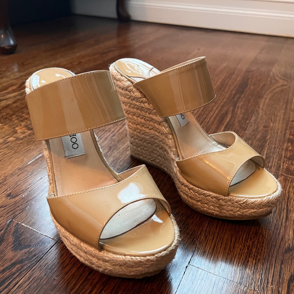 Jimmy Choo leather wedge sandal